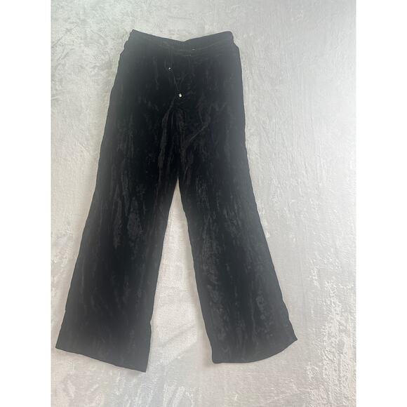 Calvin Klein High Rise Velvet Pants - Black - Size S - Picture 1 of 4